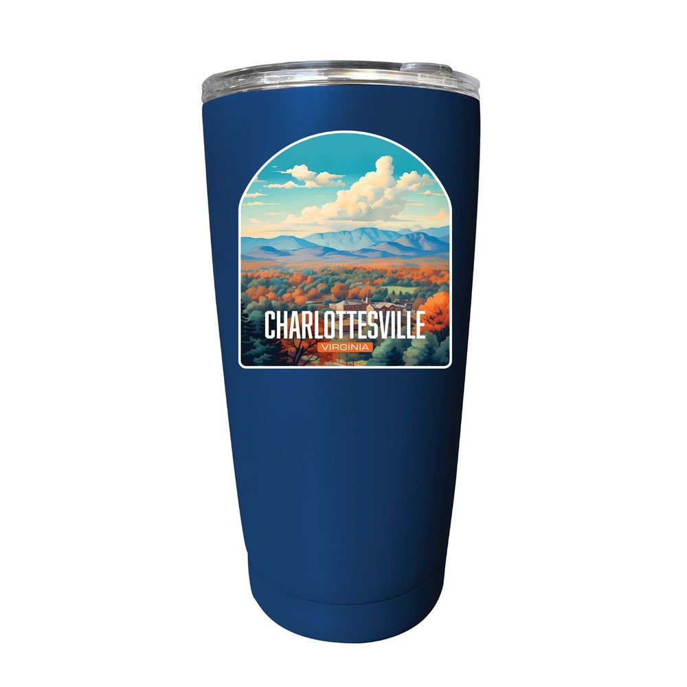 Charlottesville Virginia Design B Souvenir 16 oz Stainless Steel Insulated Tumbler Image 2