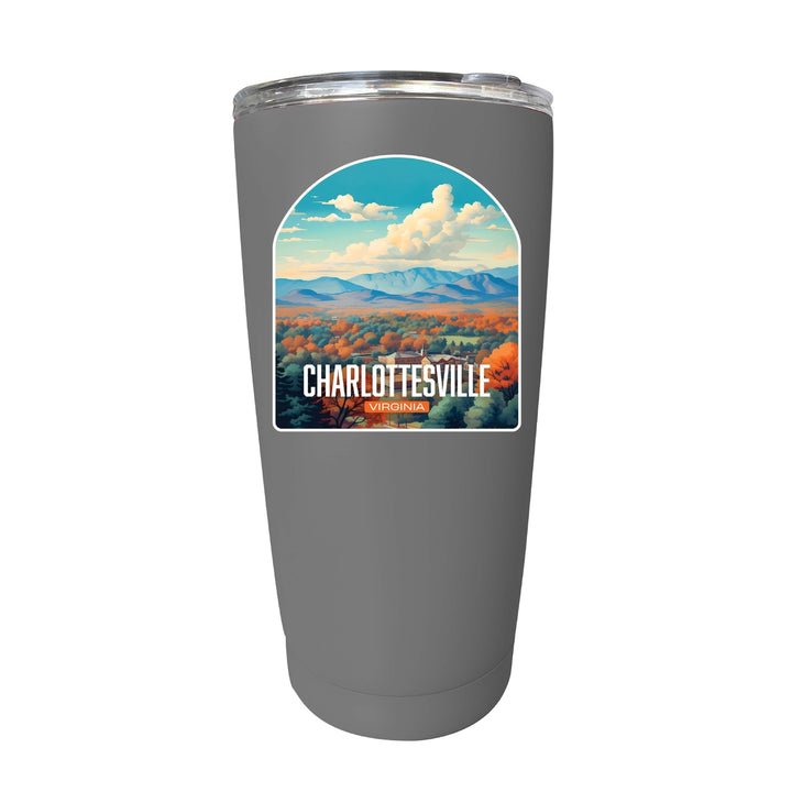 Charlottesville Virginia Design B Souvenir 16 oz Stainless Steel Insulated Tumbler Image 3