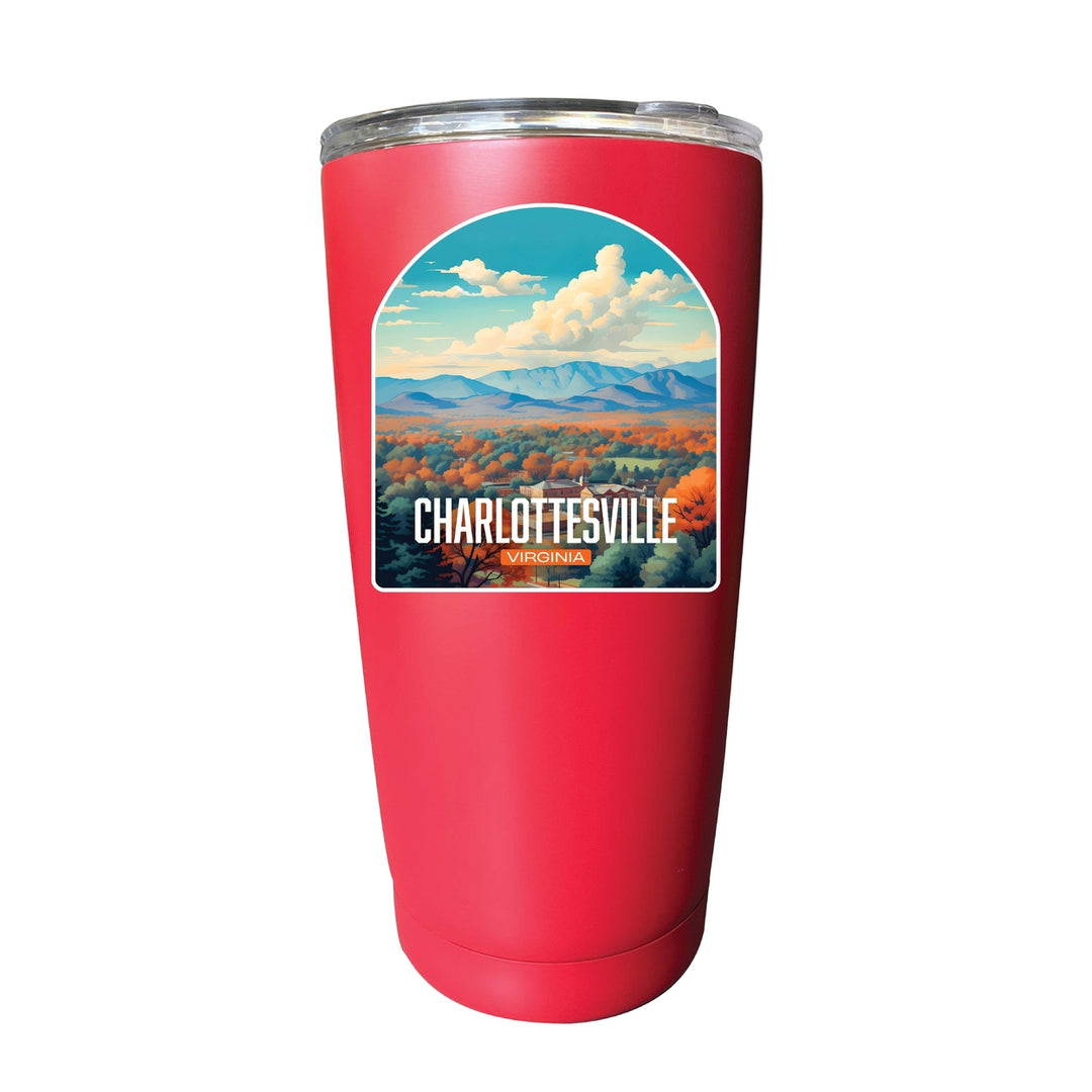 Charlottesville Virginia Design B Souvenir 16 oz Stainless Steel Insulated Tumbler Image 5