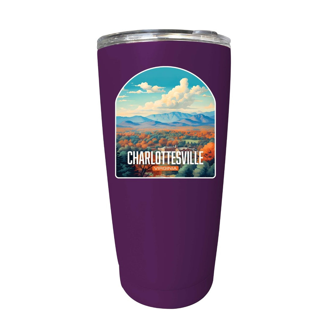 Charlottesville Virginia Design B Souvenir 16 oz Stainless Steel Insulated Tumbler Image 1