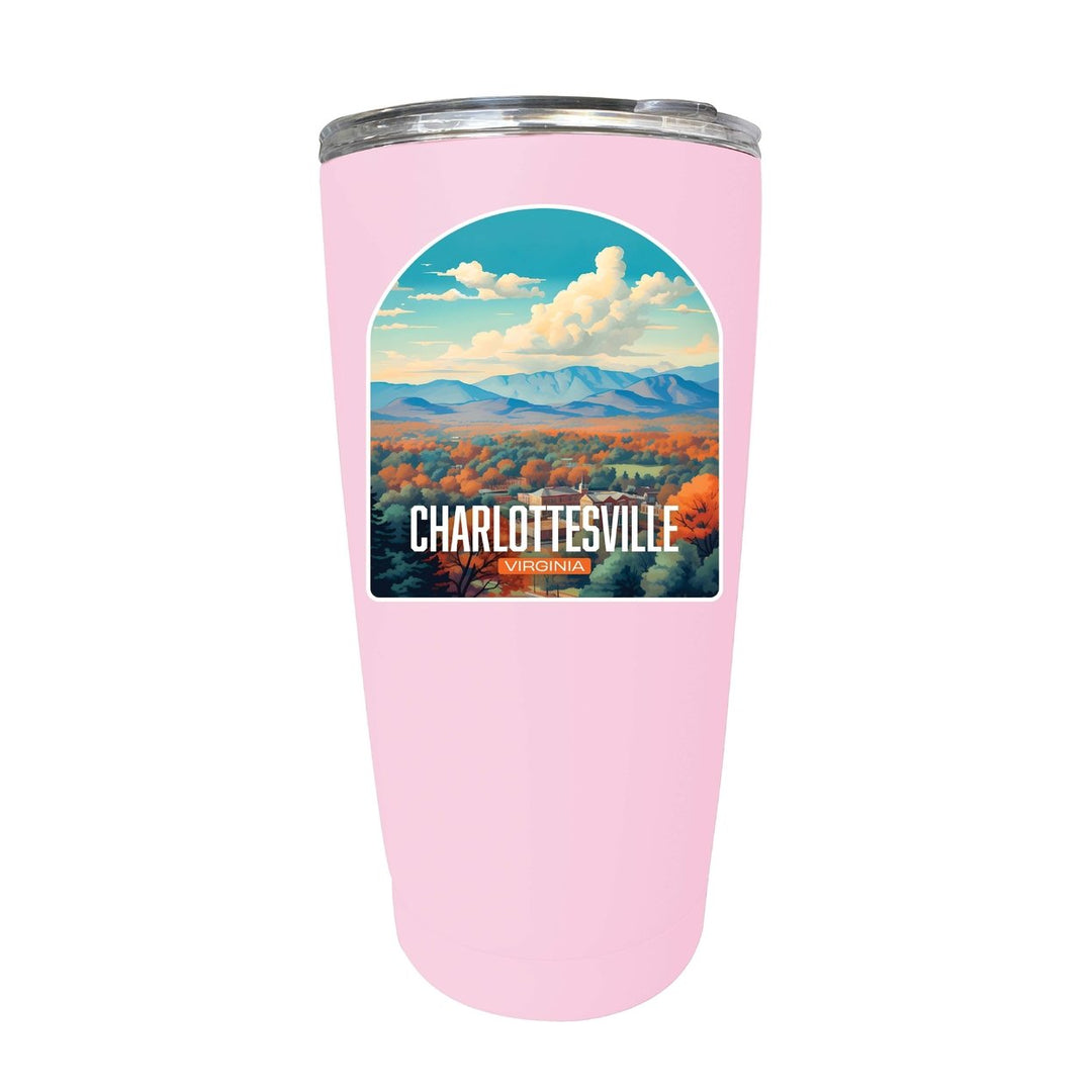 Charlottesville Virginia Design B Souvenir 16 oz Stainless Steel Insulated Tumbler Image 1