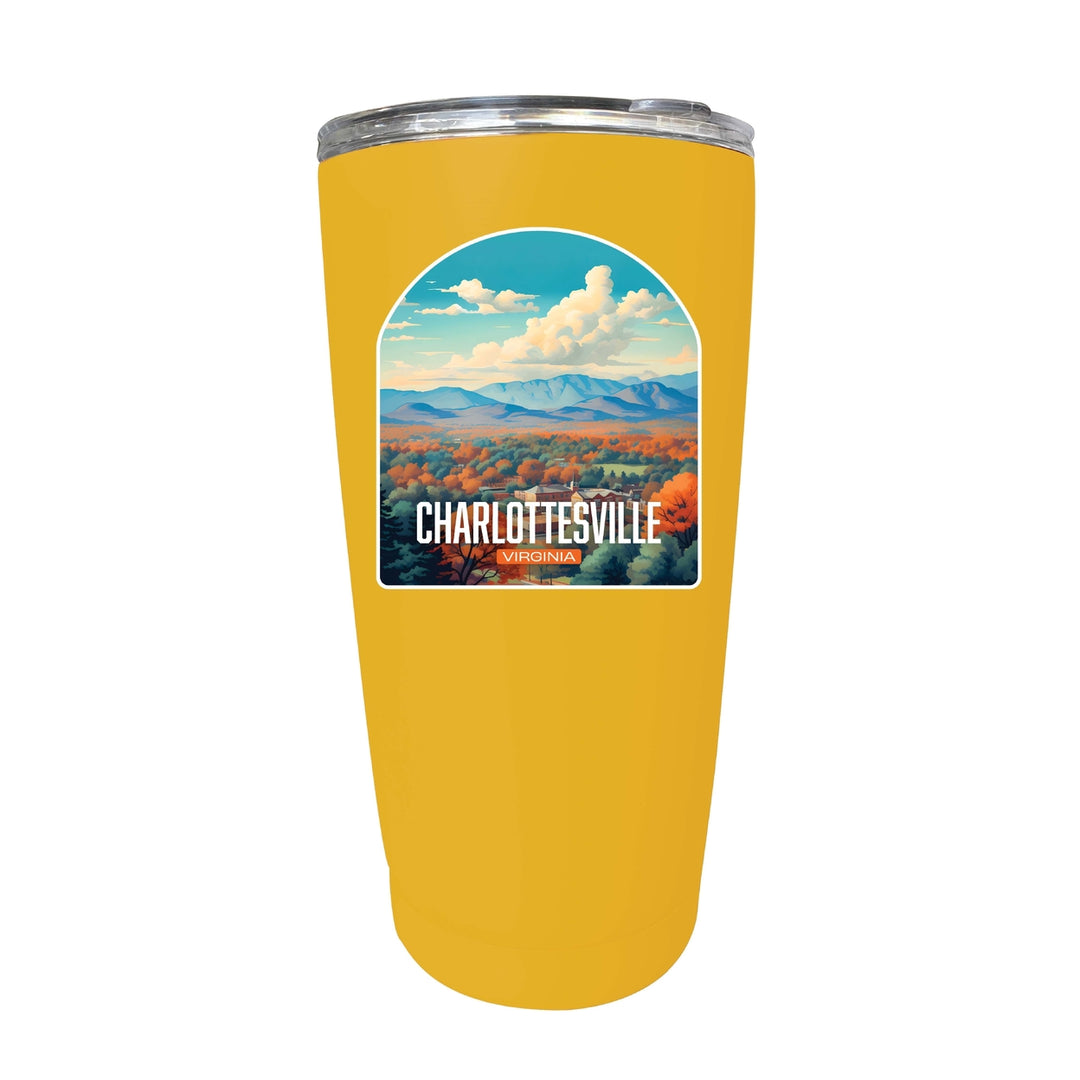 Charlottesville Virginia Design B Souvenir 16 oz Stainless Steel Insulated Tumbler Image 9