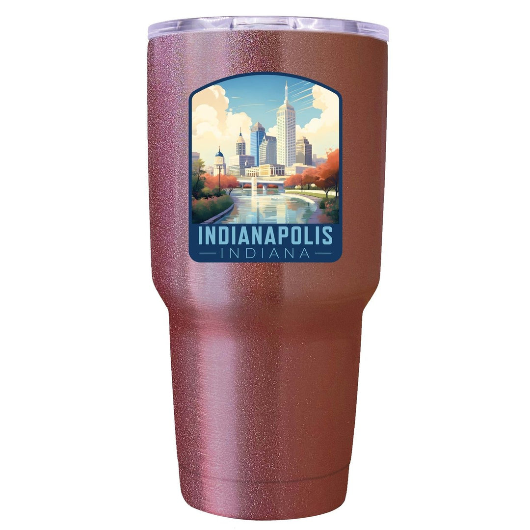 Indianapolis Indiana Design A Souvenir 24 oz Insulated Stainless Steel Tumbler Image 1