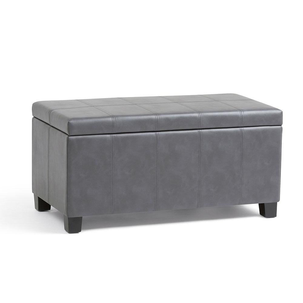 Dover Storage Ottoman in Vegan Leather Image 5
