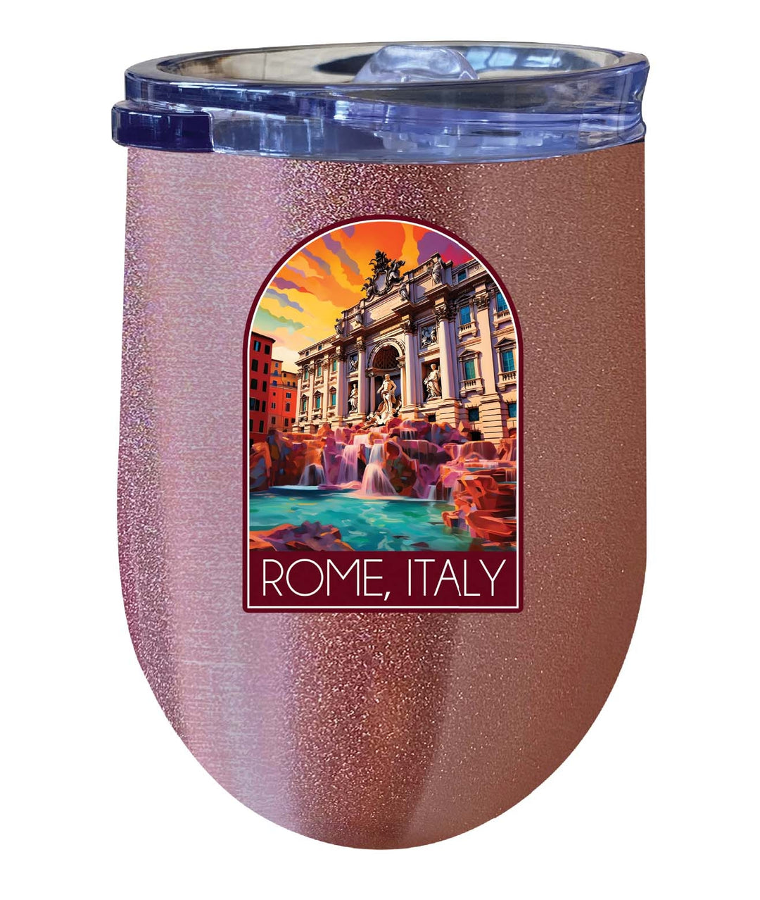 Rome Italy Design B Souvenir 12 oz Insulated Wine Stainless Steel Tumbler Image 5