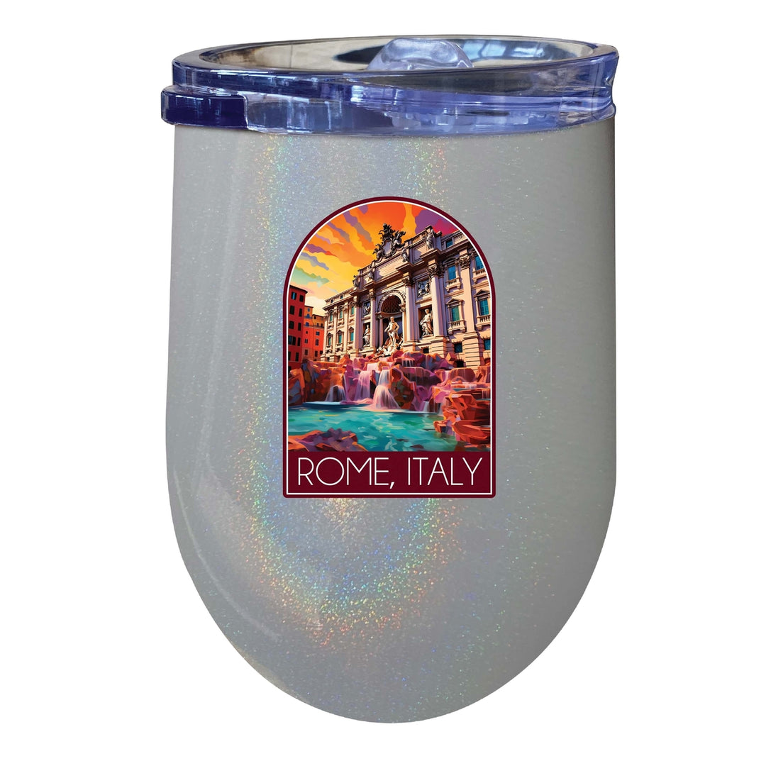 Rome Italy Design B Souvenir 12 oz Insulated Wine Stainless Steel Tumbler Image 7