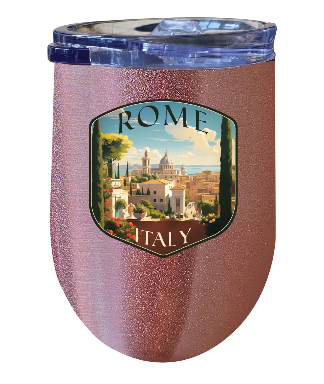 Rome Italy Design C Souvenir 12 oz Insulated Wine Stainless Steel Tumbler Image 4