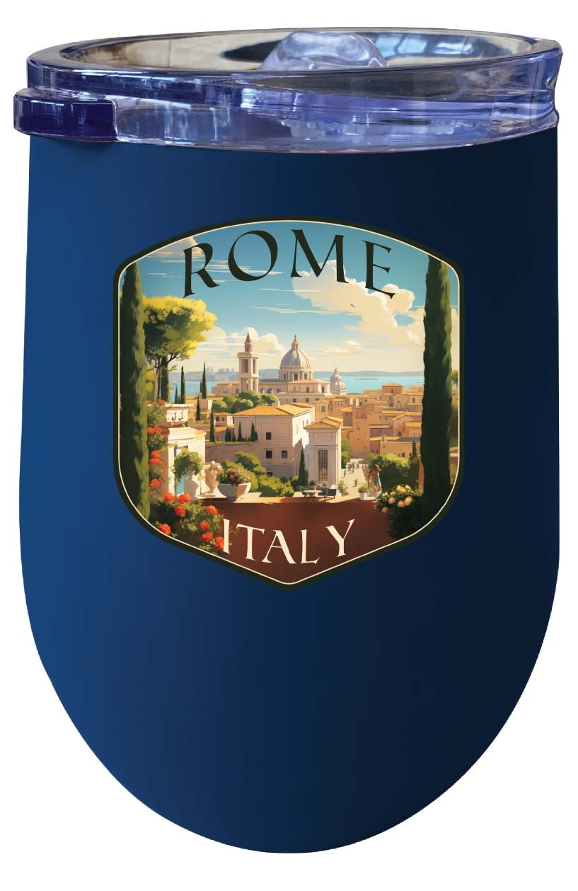 Rome Italy Design C Souvenir 12 oz Insulated Wine Stainless Steel Tumbler Image 5