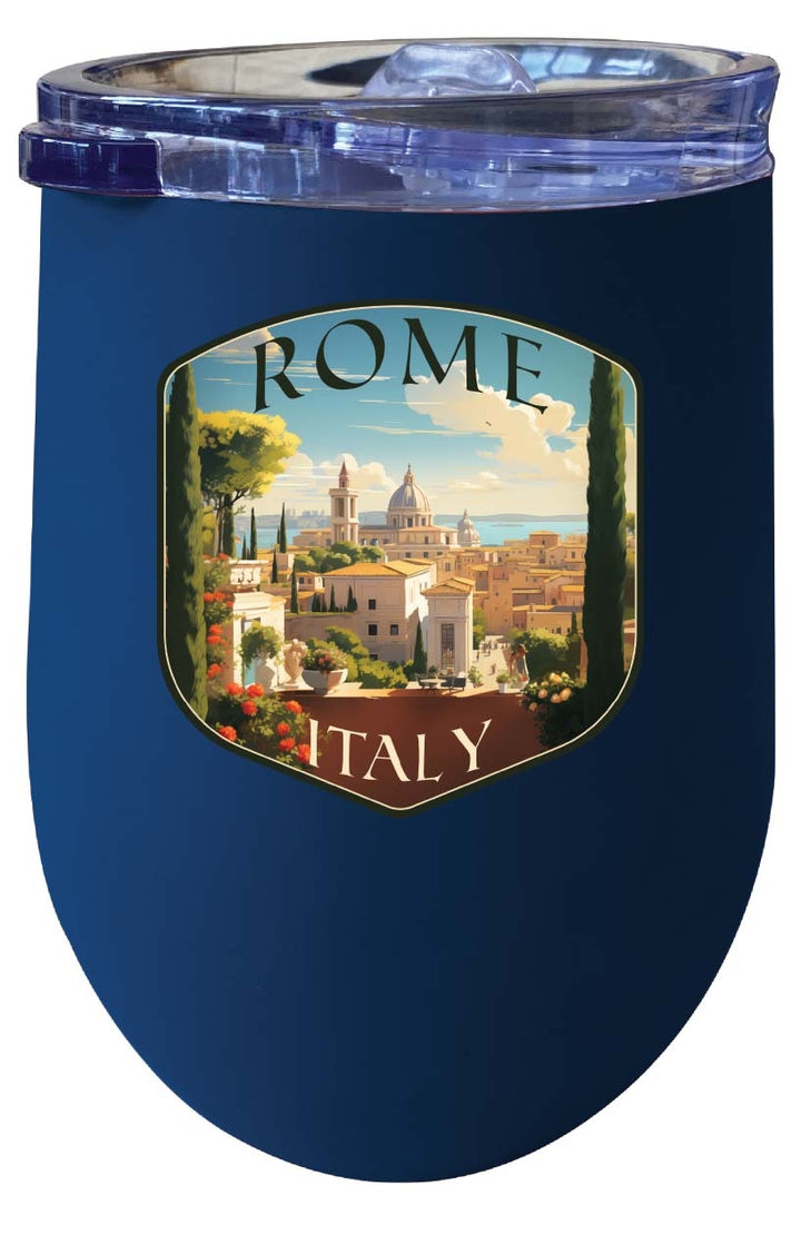 Rome Italy Design C Souvenir 12 oz Insulated Wine Stainless Steel Tumbler Image 5