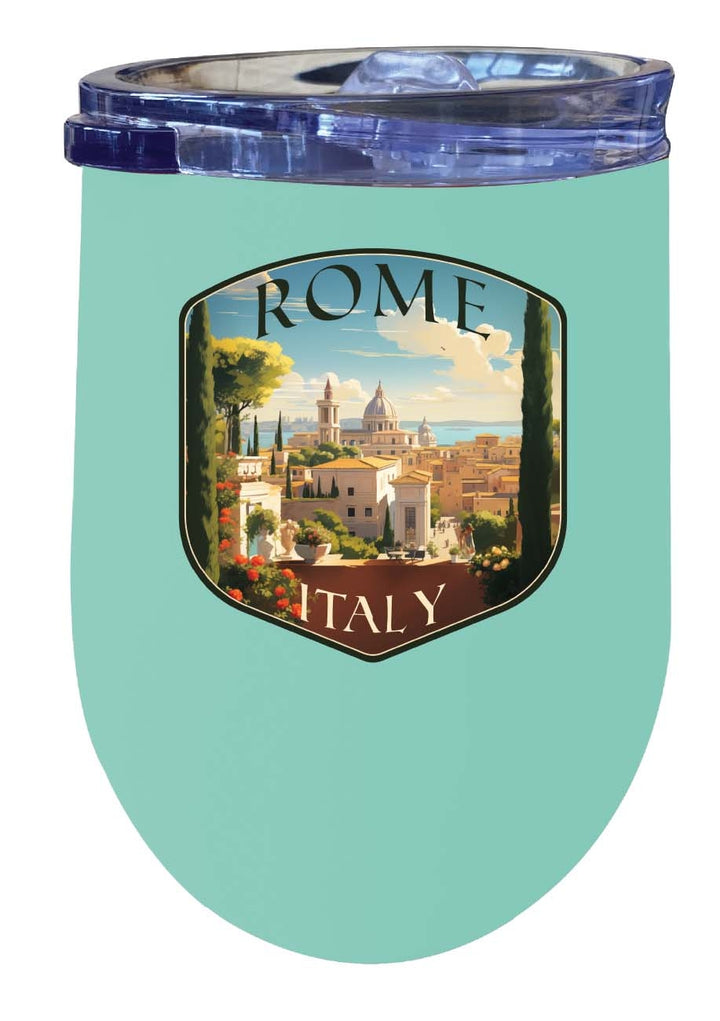 Rome Italy Design C Souvenir 12 oz Insulated Wine Stainless Steel Tumbler Image 7