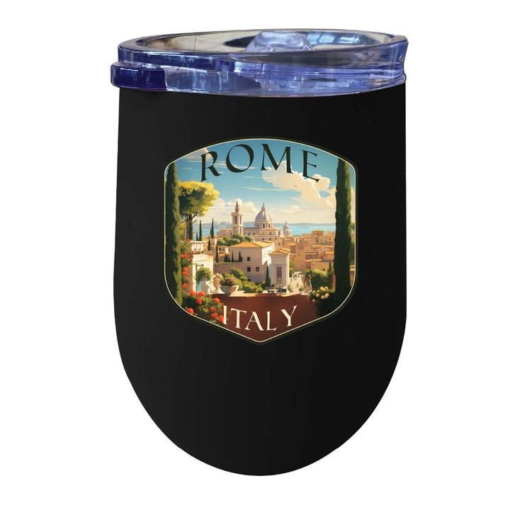 Rome Italy Design C Souvenir 12 oz Insulated Wine Stainless Steel Tumbler Image 8