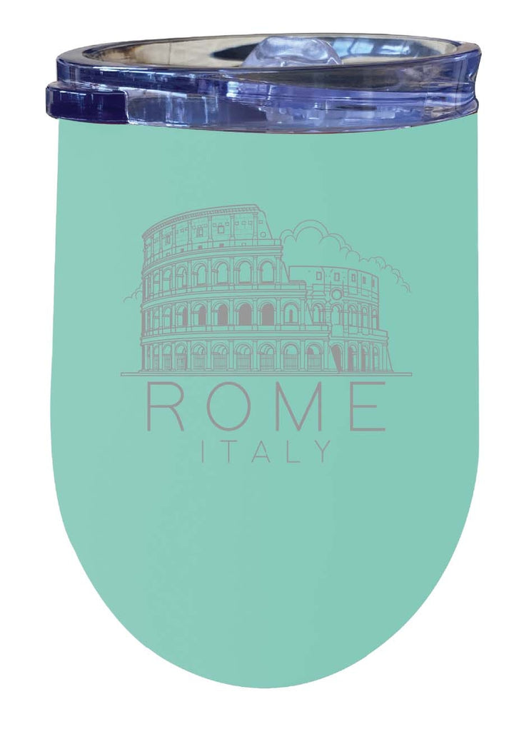 Rome Italy Souvenir 12 oz Engraved Insulated Wine Stainless Steel Tumbler Image 5