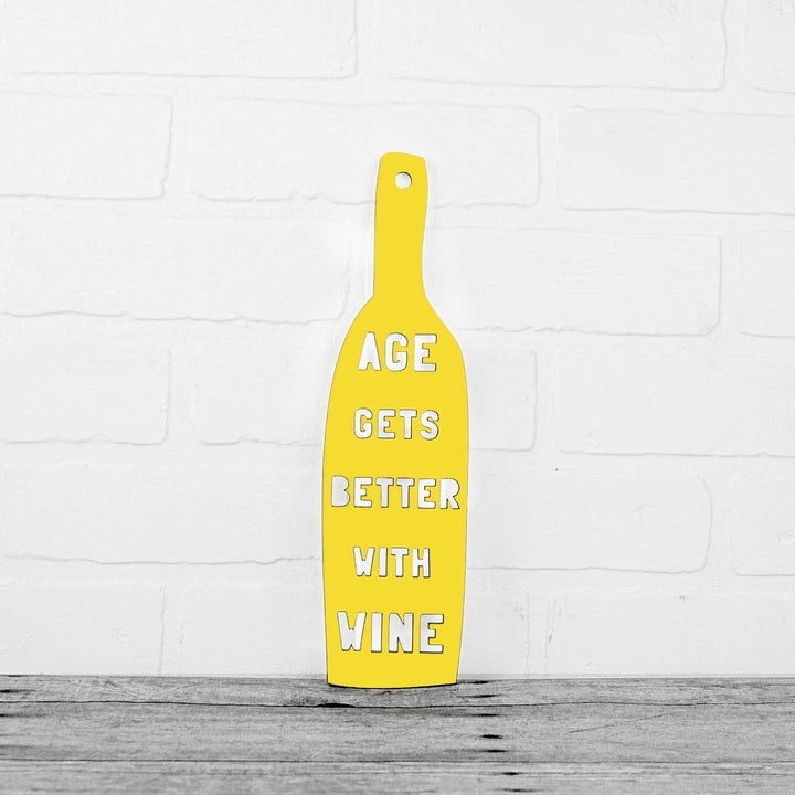 Spunky Fluff Age Gets Better With Wine Decorative Wall Art Sign 15 Colors Image 2