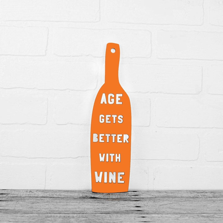 Spunky Fluff Age Gets Better With Wine Decorative Wall Art Sign 15 Colors Image 3