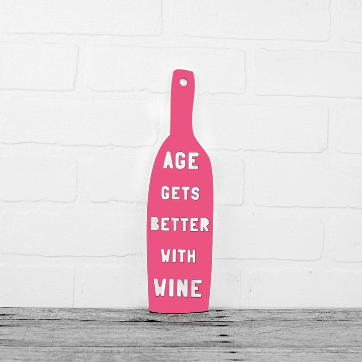 Spunky Fluff Age Gets Better With Wine Decorative Wall Art Sign 15 Colors Image 5