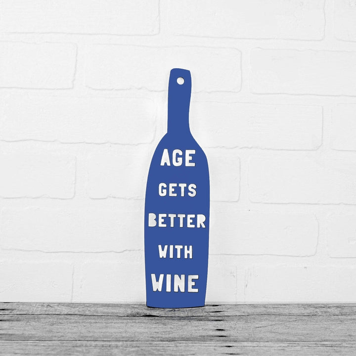 Spunky Fluff Age Gets Better With Wine Decorative Wall Art Sign 15 Colors Image 8