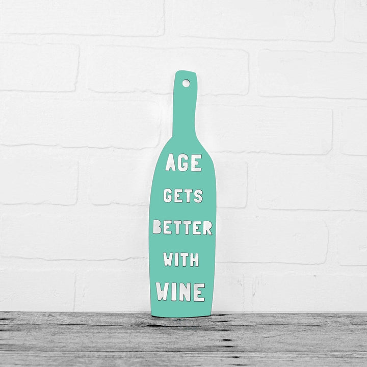 Spunky Fluff Age Gets Better With Wine Decorative Wall Art Sign 15 Colors Image 9