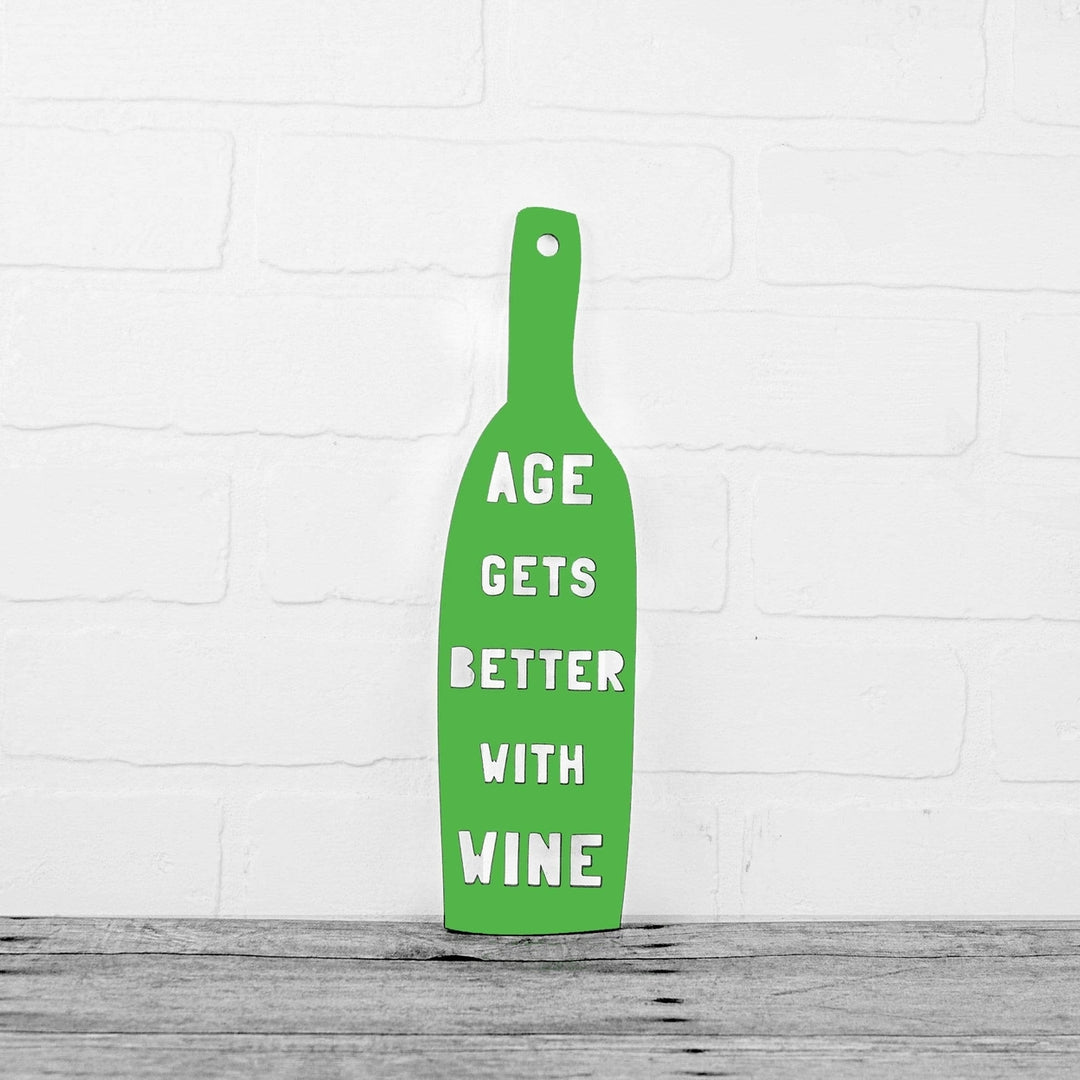 Spunky Fluff Age Gets Better With Wine Decorative Wall Art Sign 15 Colors Image 11