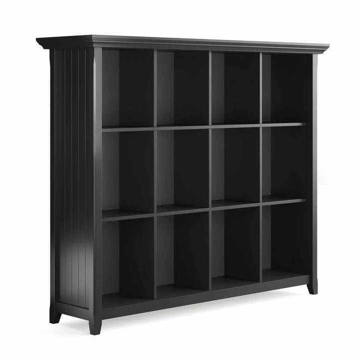 Acadian Bookcase 12 Cube Storage Unit Modern Shelving Organizer Espresso Finish Image 3