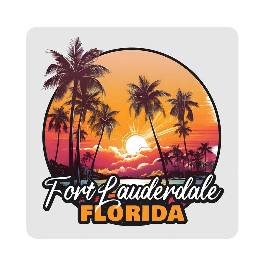 Fort Lauderdale Florida Design A Souvenir 4x4-Inch Coaster Acrylic 4 Pack Image 1