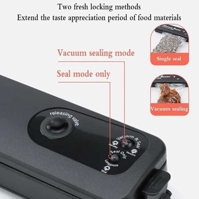 Automatic Vacuum Sealer Machine Compact Vacuum Sealing System with 10PCS Bags Image 4