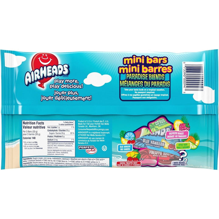 Airheads Paradise Blend Mini Bars 340g Pack of 6 Tropical Flavors Treats Image 2