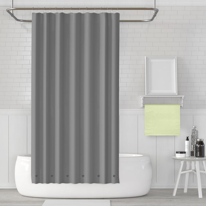 Magnetic Vinyl Shower Curtain Liner 70x72 Inch Water Resistant Mildew Resistant Image 6