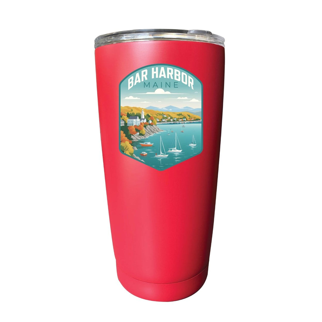 Bar Harbor Maine Design A Souvenir 16 oz Stainless Steel Insulated Tumbler Image 1