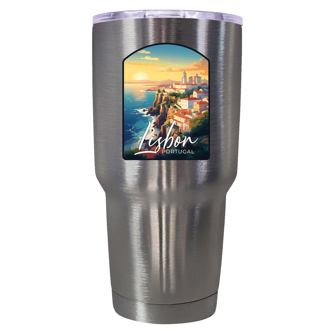 Lisbon Portugal Design B Souvenir 24 oz Insulated Stainless Steel Tumbler Image 4