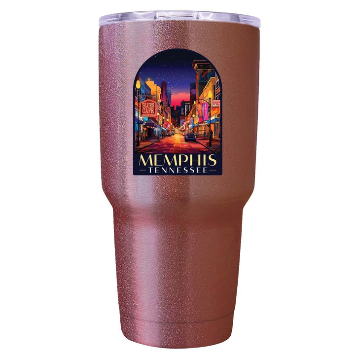 Memphis Tennessee Design C Souvenir 24 oz Insulated Stainless Steel Tumbler Image 9