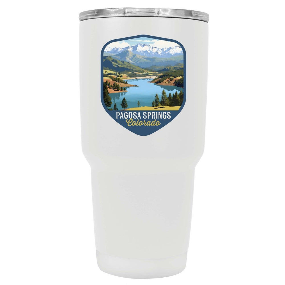 Pagosa Springs Colorado Design B Souvenir 24 oz Insulated Tumbler STAINLESS STEEL Image 2