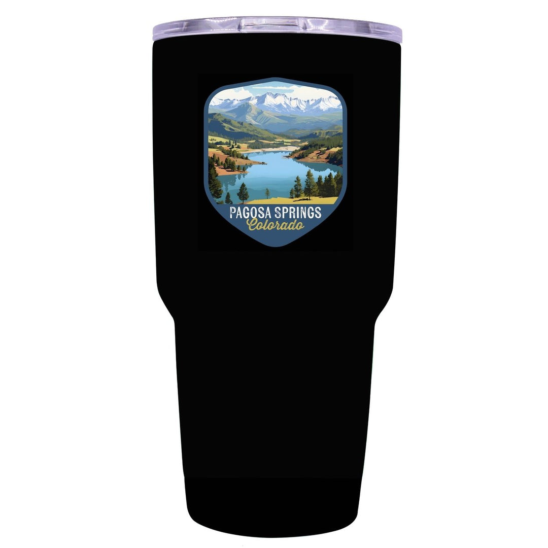 Pagosa Springs Colorado Design B Souvenir 24 oz Insulated Tumbler STAINLESS STEEL Image 3