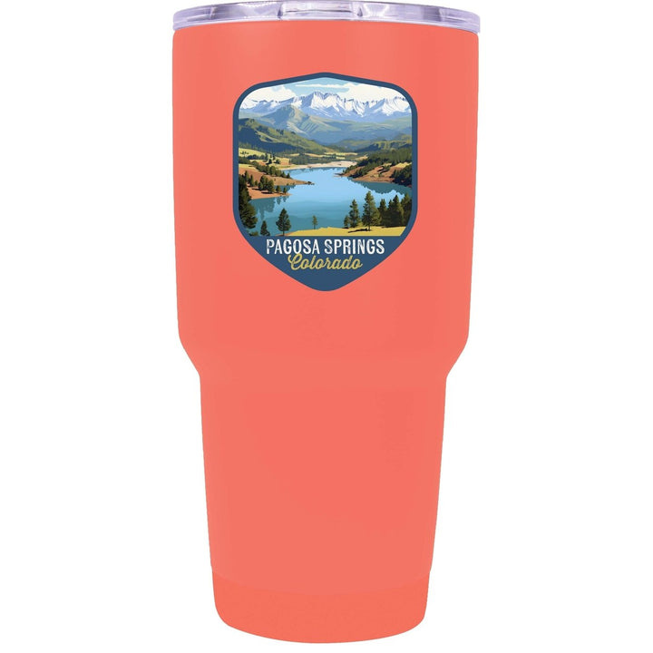 Pagosa Springs Colorado Design B Souvenir 24 oz Insulated Tumbler STAINLESS STEEL Image 1