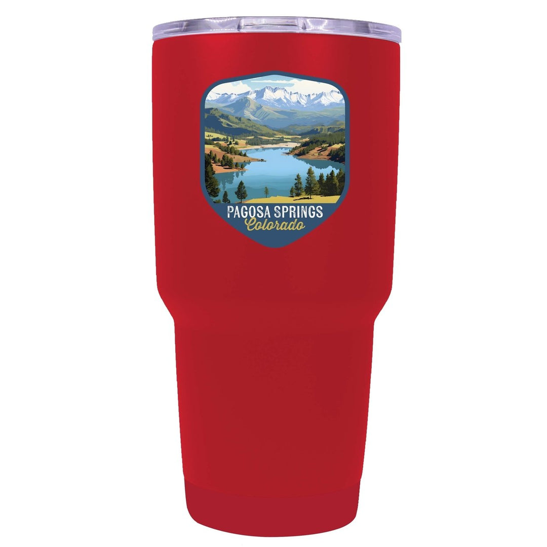 Pagosa Springs Colorado Design B Souvenir 24 oz Insulated Tumbler STAINLESS STEEL Image 5