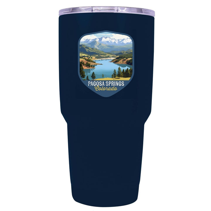 Pagosa Springs Colorado Design B Souvenir 24 oz Insulated Tumbler STAINLESS STEEL Image 1