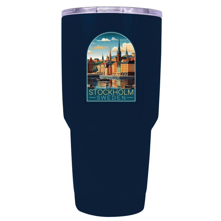 Stockholm Sweden Design A Souvenir 24 oz Insulated Stainless Steel Tumbler Image 7