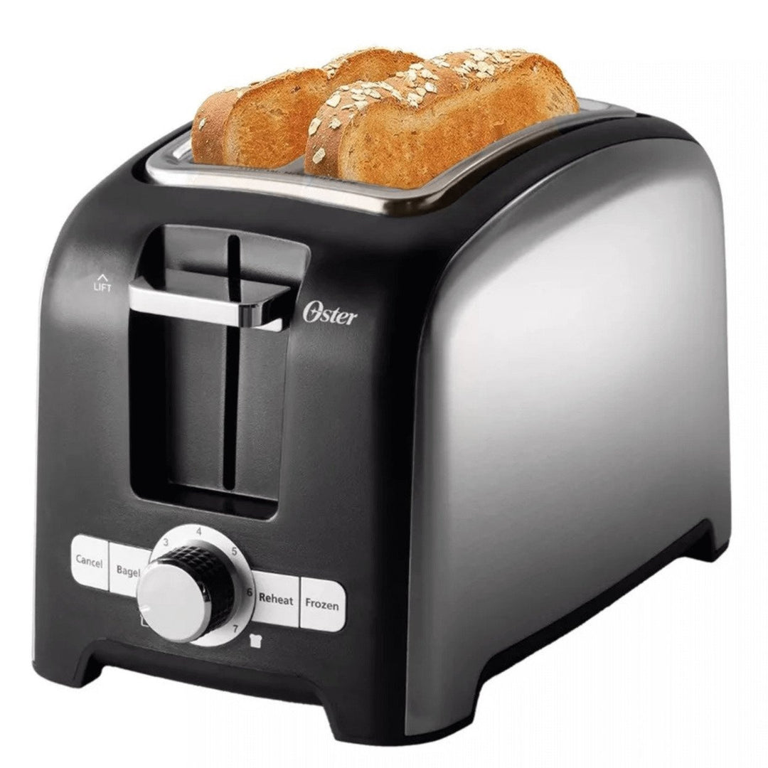 Oster 2-Slice Toaster Stainless Steel Wide Slots Model 2153501 900W Image 1