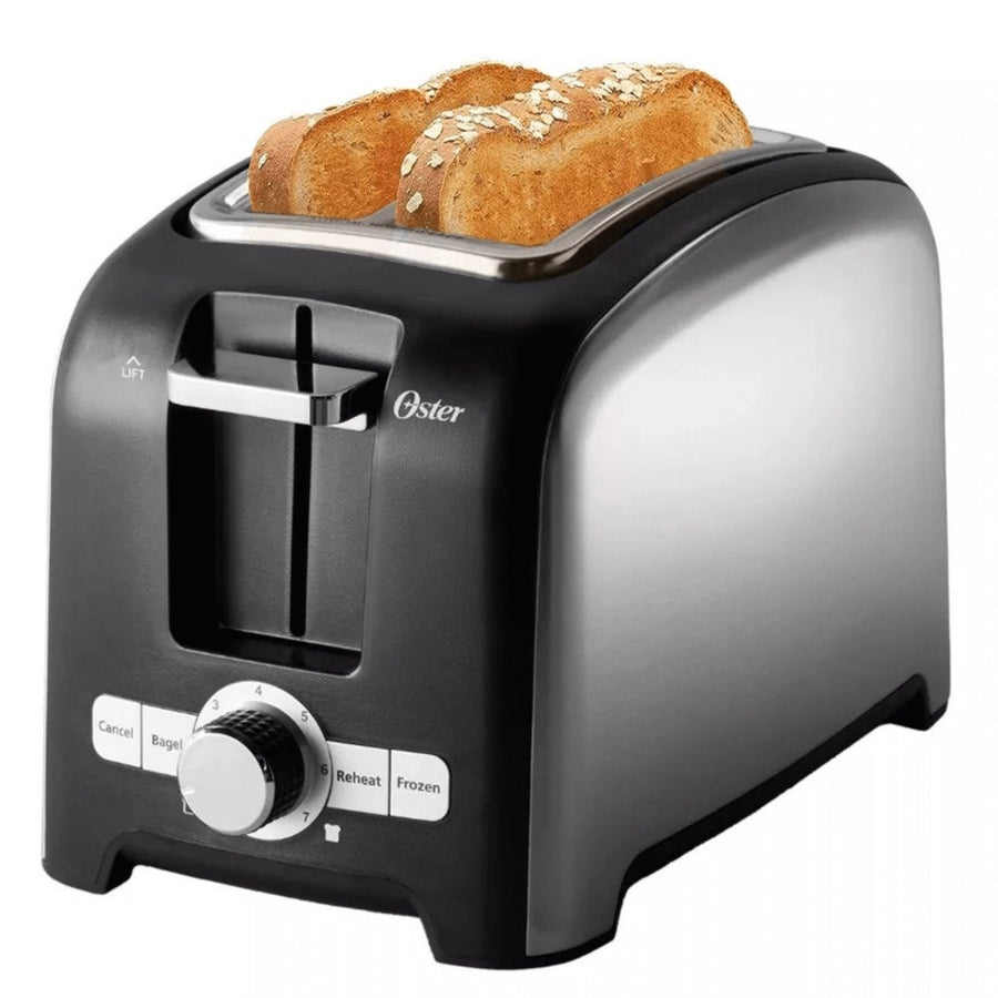 Oster 2-Slice Toaster Stainless Steel Wide Slots Model 2153501 900W Image 1