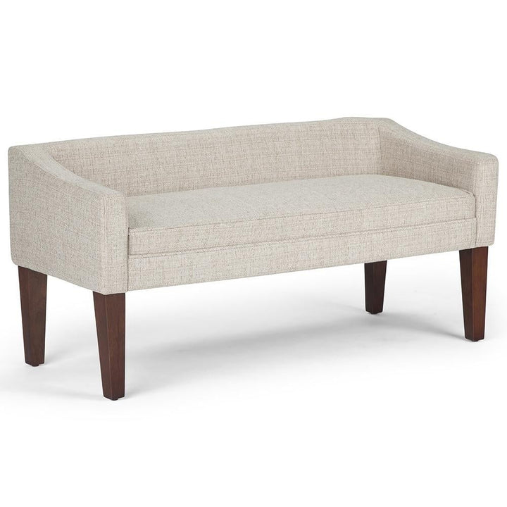 Parris Upholstered Bench Solid Wood Foam Seating Entryway Living Room 23.8" H Image 1