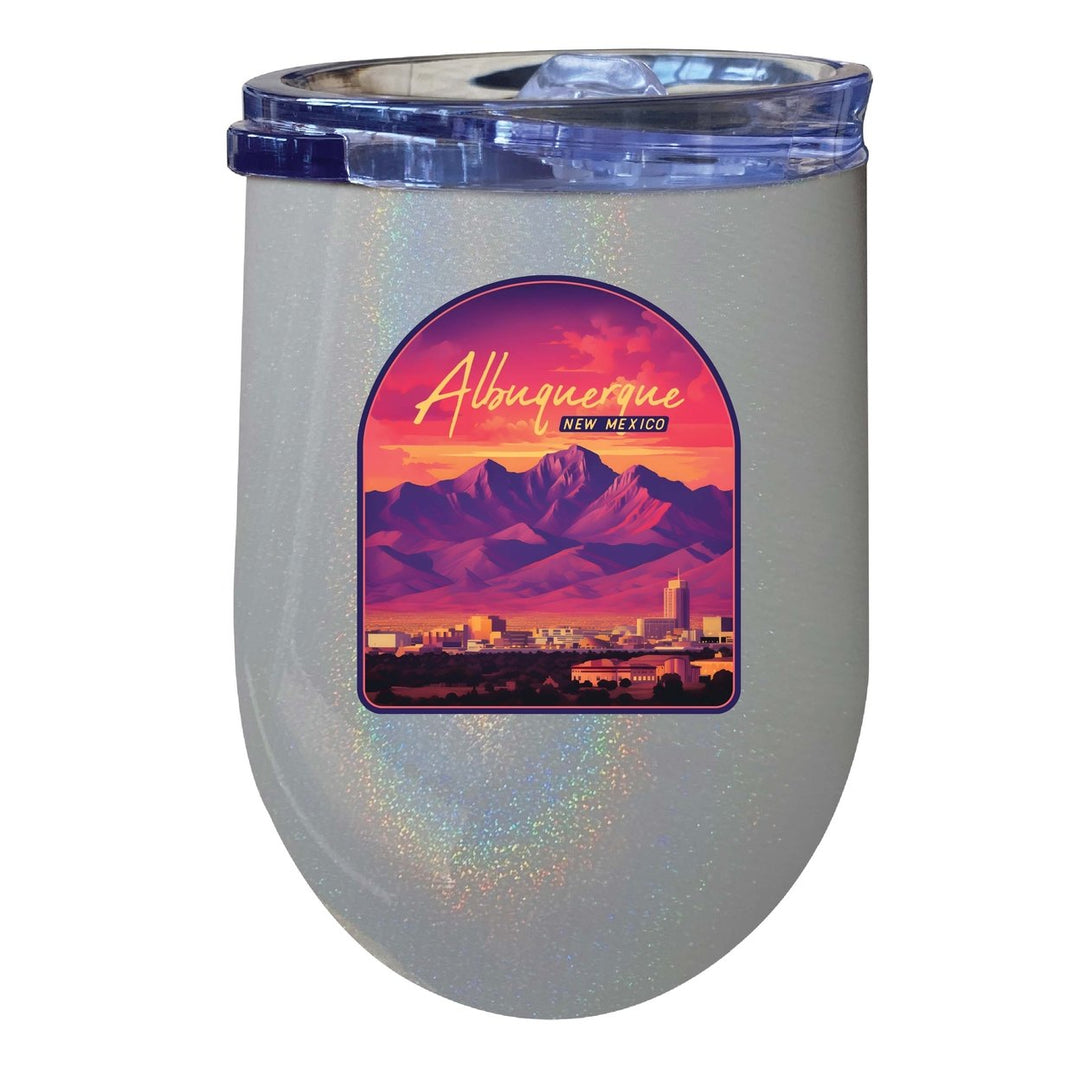 Alburqueque Mexico Design B Souvenir 12 oz Insulated Wine Stainless Steel Tumbler Image 4