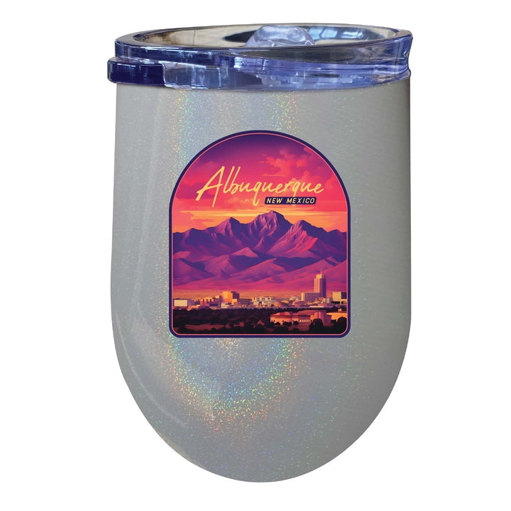 Alburqueque Mexico Design B Souvenir 12 oz Insulated Wine Stainless Steel Tumbler Image 1