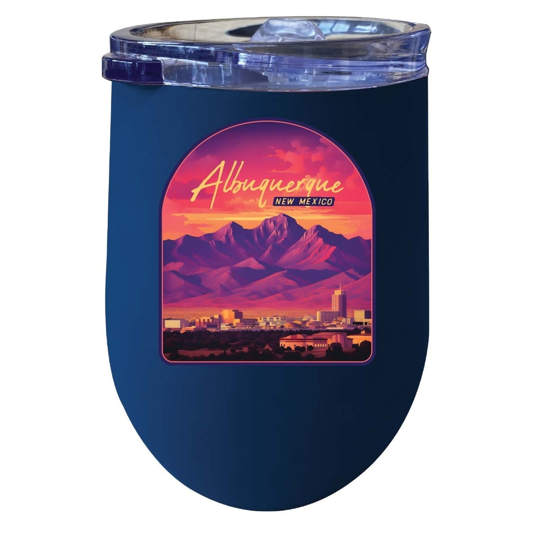 Alburqueque Mexico Design B Souvenir 12 oz Insulated Wine Stainless Steel Tumbler Image 5