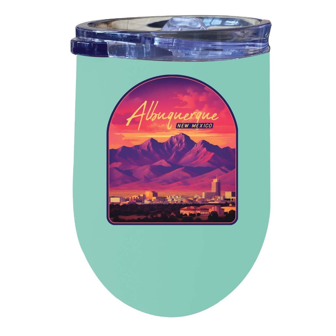 Alburqueque Mexico Design B Souvenir 12 oz Insulated Wine Stainless Steel Tumbler Image 6