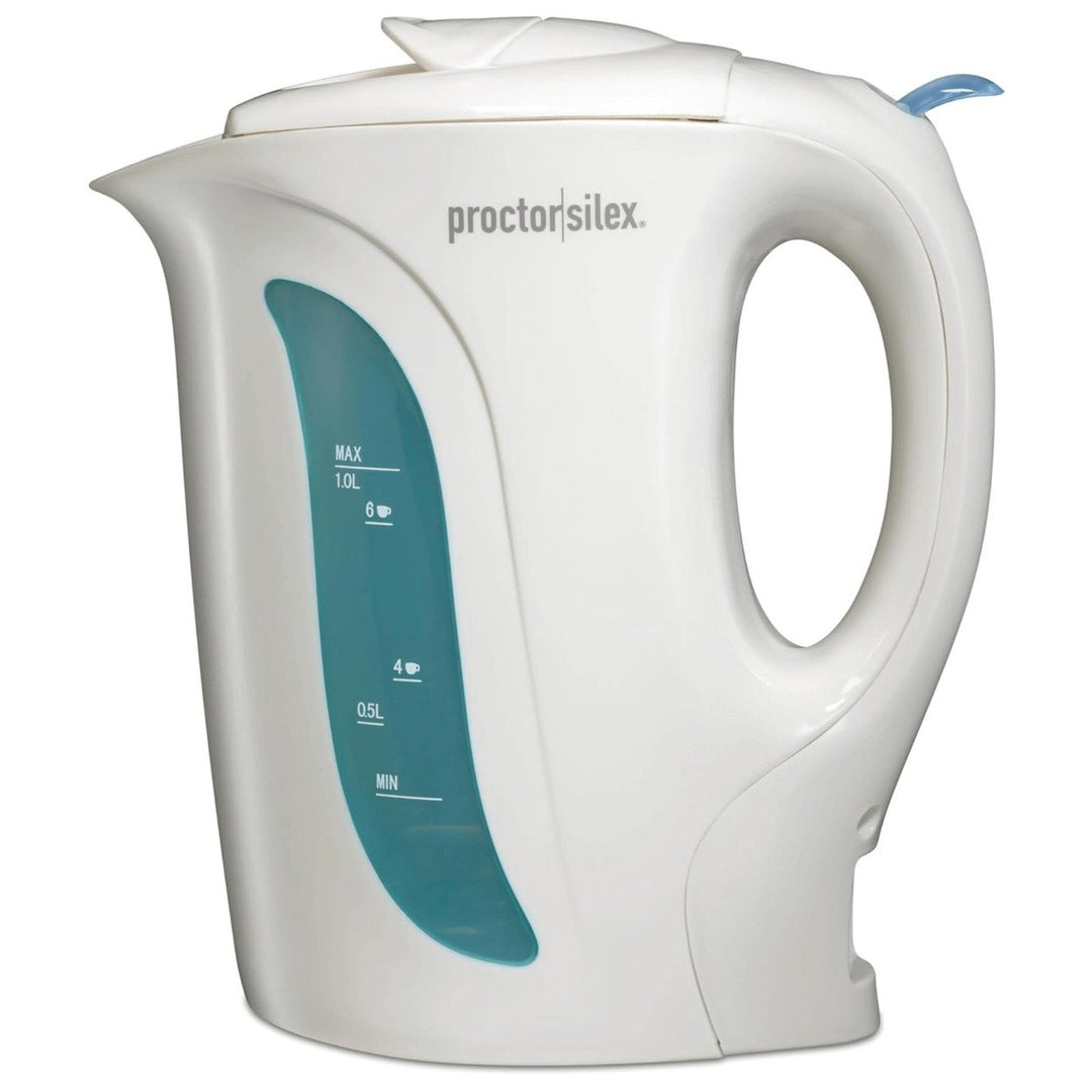 Proctor Silex Electric Tea Kettle 1L Stainless Steel K2071PS Auto Shut Off Image 3