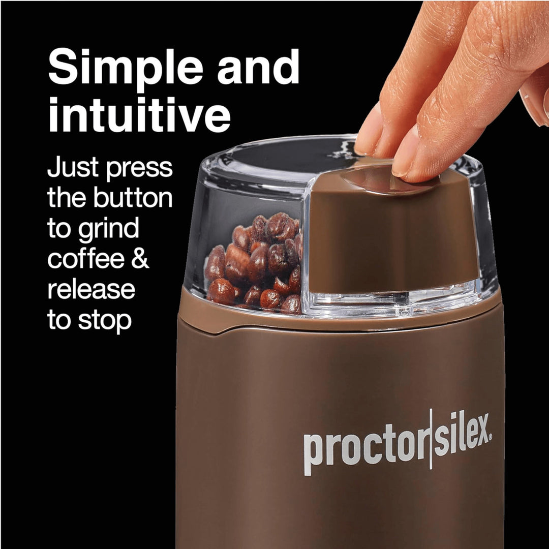 Proctor Silex Fresh Grind Electric Coffee Spice Grinder 80300PS Stainless Steel Image 8