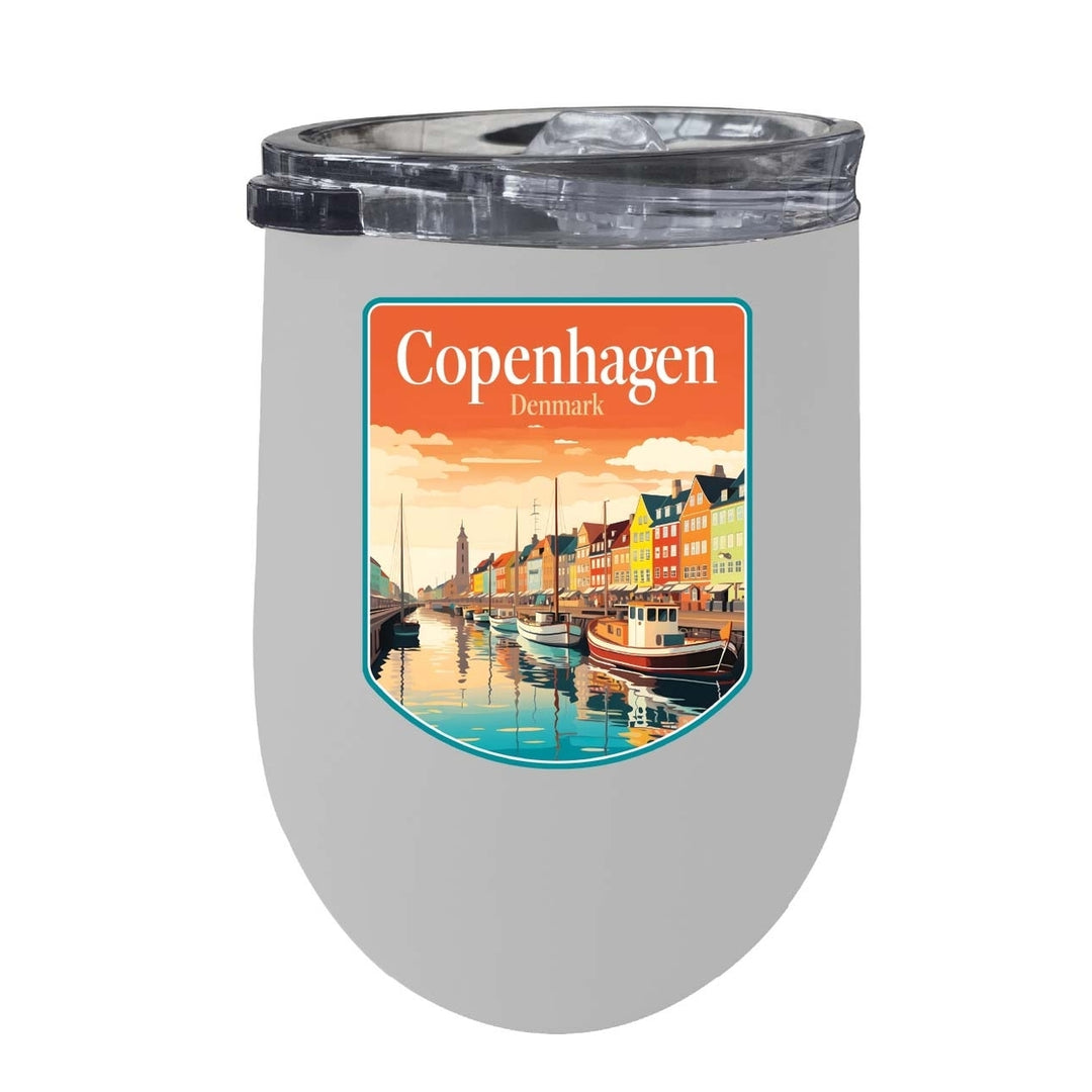 Copenhagen Denmark Design A Souvenir 12 oz Insulated Wine Stainless Steel Tumbler Image 6