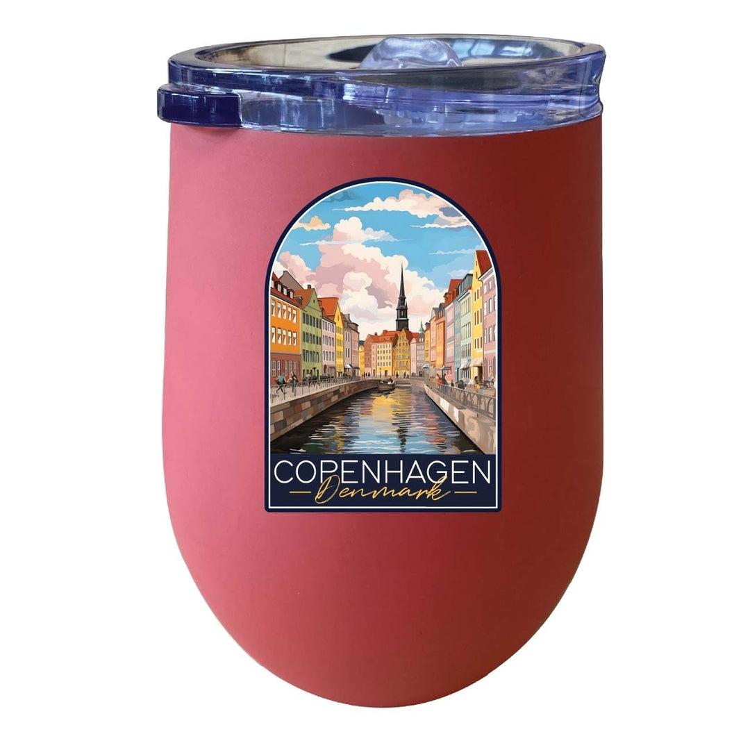 Copenhagen Denmark Design B Souvenir 12 oz Insulated Wine Stainless Steel Tumbler Image 1