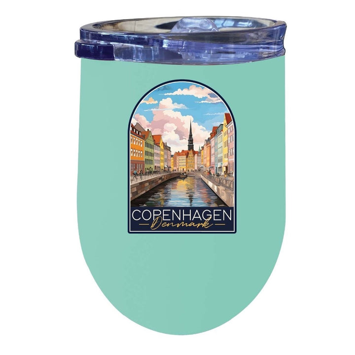 Copenhagen Denmark Design B Souvenir 12 oz Insulated Wine Stainless Steel Tumbler Image 6