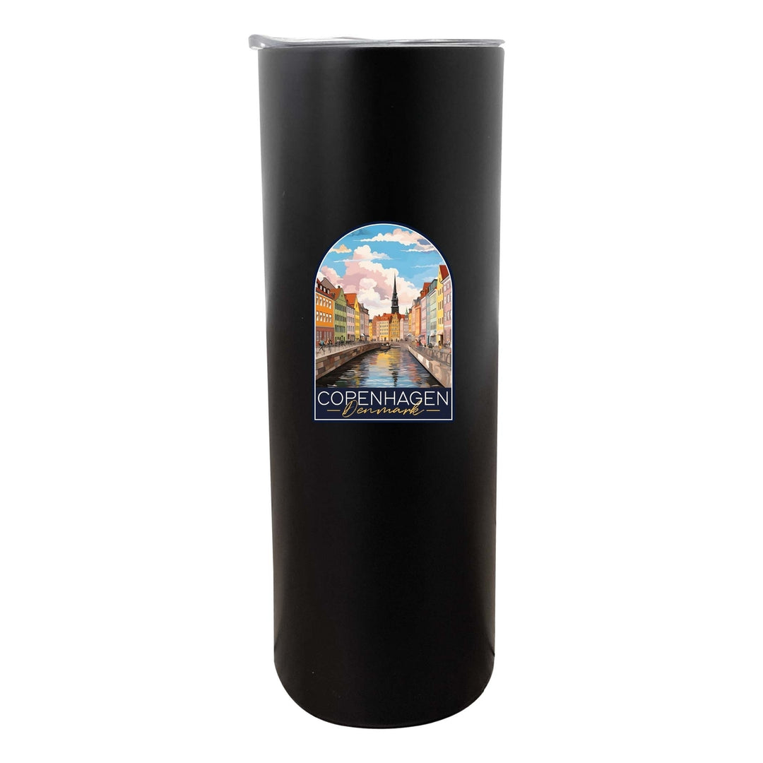 Copenhagen Denmark Design B Souvenir 20 oz Insulated Stainless Steel Skinny Tumbler Image 1