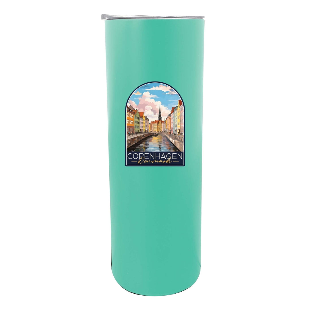 Copenhagen Denmark Design B Souvenir 20 oz Insulated Stainless Steel Skinny Tumbler Image 2